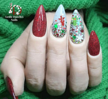 Load image into Gallery viewer, Pinot You Didn&#39;t- Deep Red Shimmer and Glitter Nail Dip Powder
