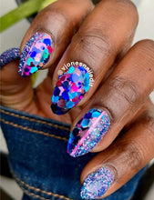 Load image into Gallery viewer, Magique- Blue, Magenta, Purple, Indigo, Pink Chunky Glitter Nail Dip Powder
