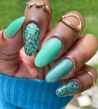 Load image into Gallery viewer, And I am Tealing You- Teal Shimmer Nail Dip Powder
