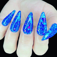 Load image into Gallery viewer, Orion -Blue, Purple and Aqua Mylar Nail Dip Powder
