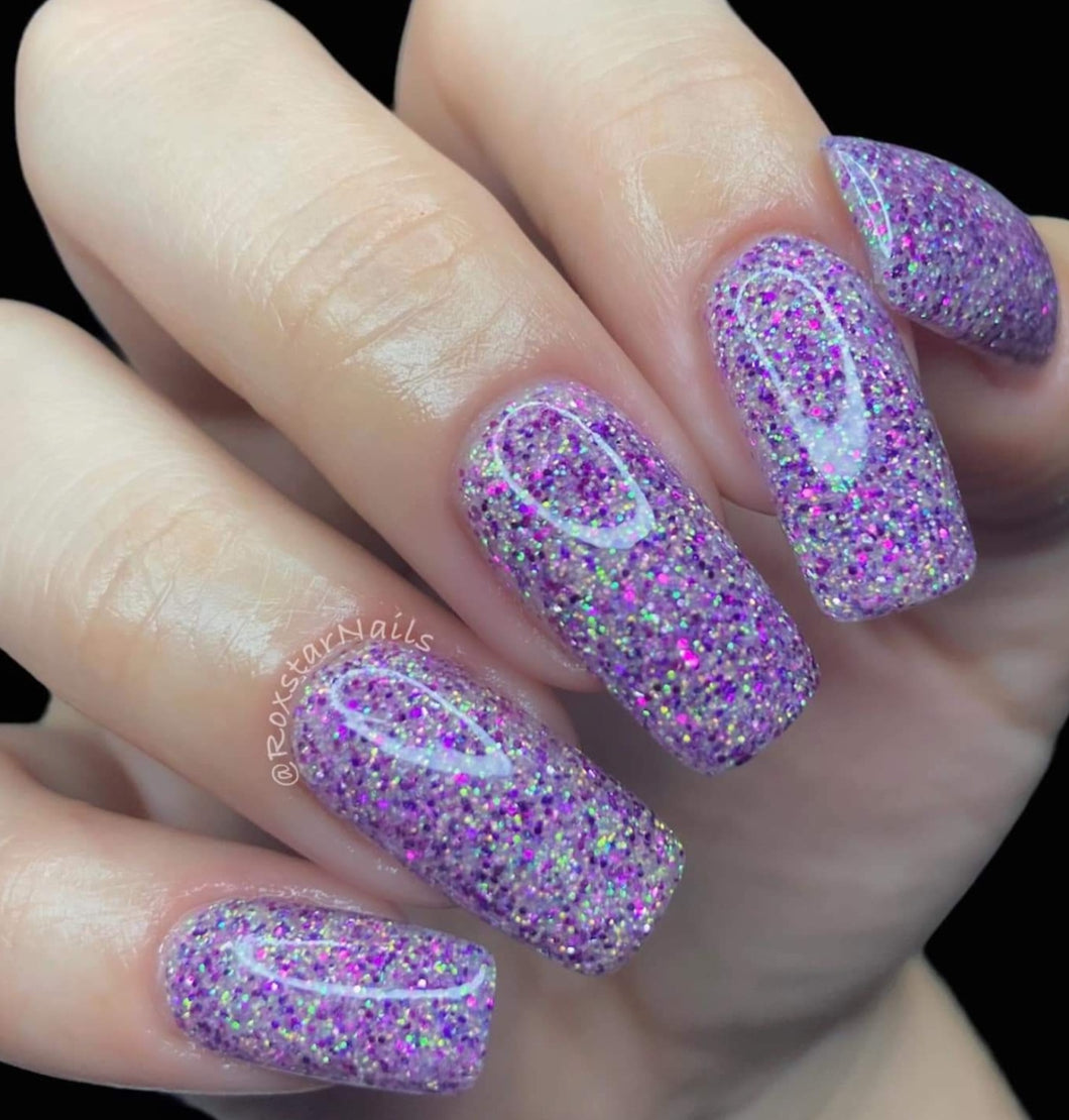 African Violets - Purple Glitter Nail Dip Powder