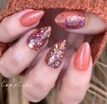Load image into Gallery viewer, Snickerdoodles &amp; Snuggles-Rose Gold, Gold Chunky Glitter Nail Dip Powder
