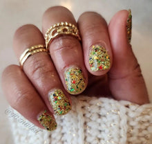 Load image into Gallery viewer, Jubilee - Gold, Black, Green, and Red Nail Dip Powder
