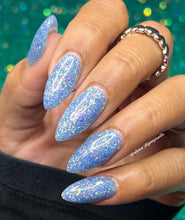 Load image into Gallery viewer, Always Be My Frost Love- Blue Flakes Nail Dip Powder
