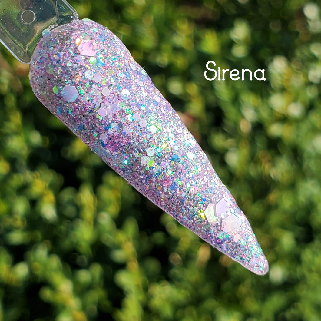 Sirena- Lavender, Pastel Chunky Glitter Nail Dip Powder