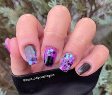 Load image into Gallery viewer, Eye of Newt- Purple, Blue, Black Chunky Glitter Nail Dip Powder
