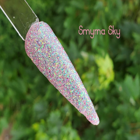 Smyrna Sky- Pink Glitter Nail Dip Powder