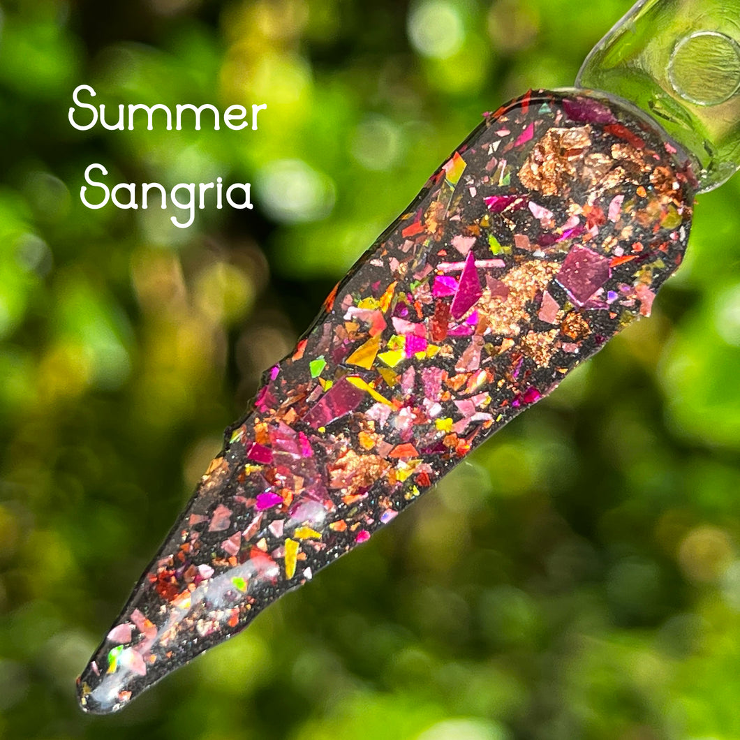 Summer Sangria-Black, Copper, Pink, Orange Foil/Flake Dip Powder