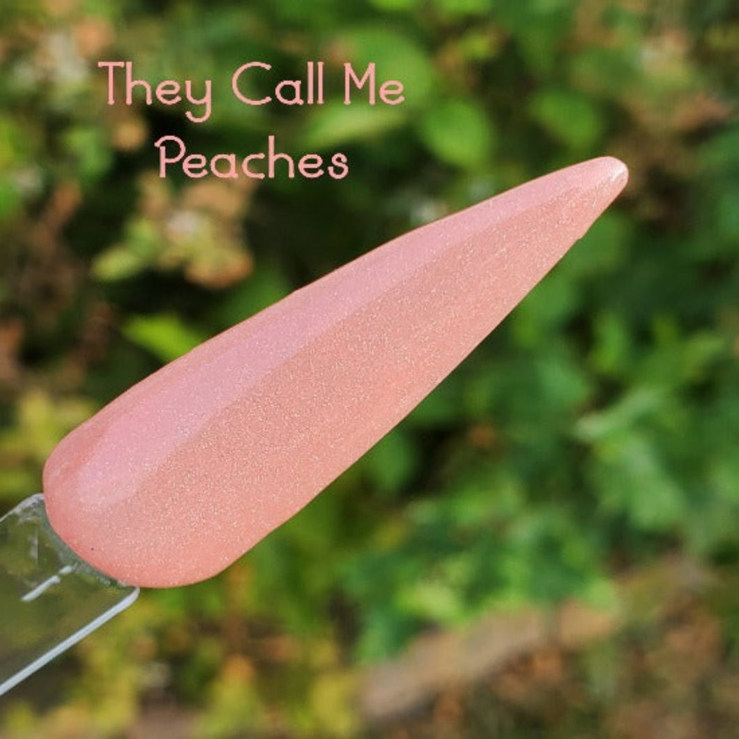 They Call Me Peaches- Peach Shimmer Nail Dip Powder