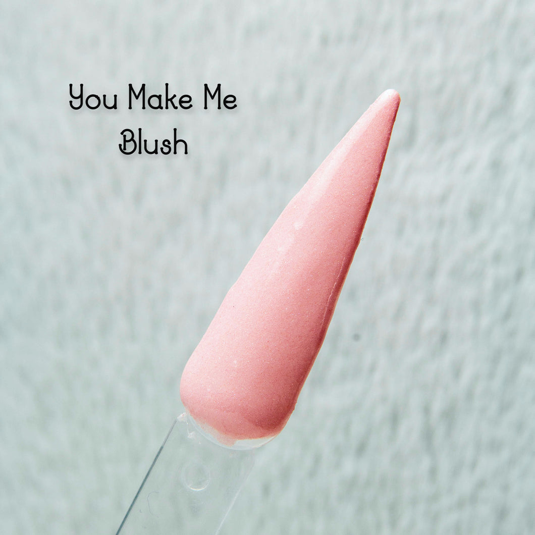 You Make Me Blush- Pink Shimmer Nail Dip Powder