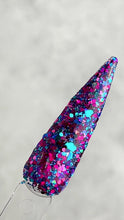Load and play video in Gallery viewer, Galaxy of Stars- Magenta, Blue and Purple Glitter, Flakes Nail Dip Powder
