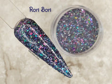 Load image into Gallery viewer, Rori Bori - Navy Blue, Pink, Purple, Aqua, and Green Nail Dip Powder
