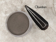 Load image into Gallery viewer, Obsidian - Black Shimmer Nail Dip Powder
