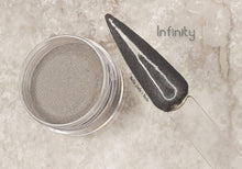 Load image into Gallery viewer, Infinity - Dark Gray Shimmer Nail Dip Powder
