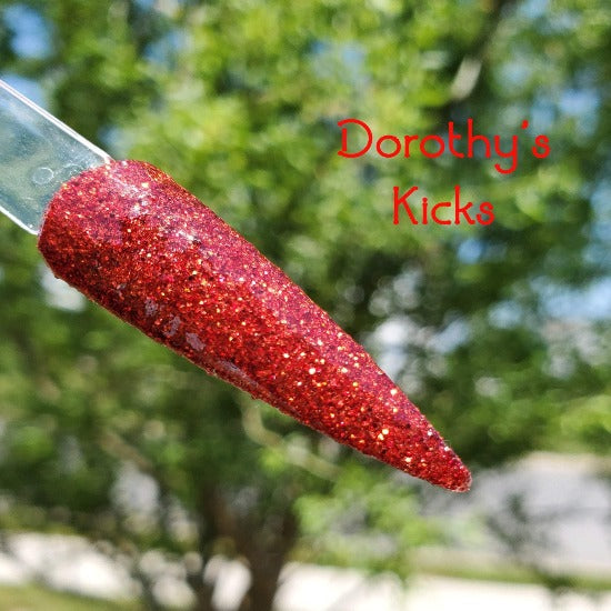 Dorothy's Kicks - Red Glitter Nail Dip Powder, Glitter Dip Powder, Dip Powder for Nails, Nail Dip