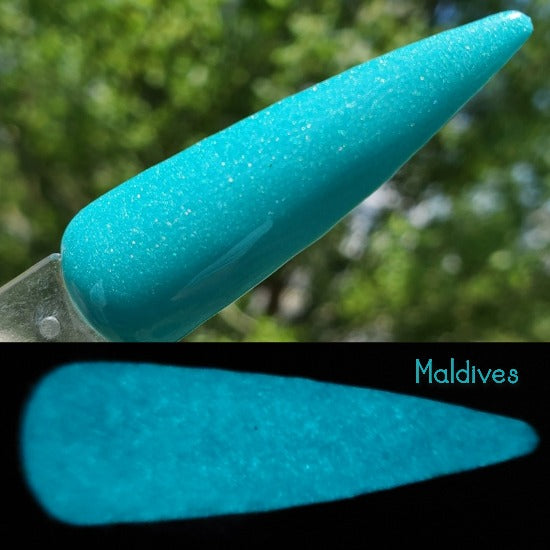 Maldives - Aqua/Turquoise Glow Nail Dip Powder