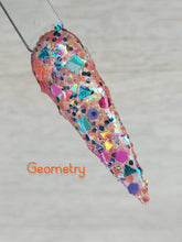 Load image into Gallery viewer, Geometry- Chunky Shapes Nail Dip Powder- Orange, Aqua, Teal, Pink

