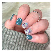 Load image into Gallery viewer, 433- Blue, Purple, Indigo, and Silver Glitter Nail Dip Powder
